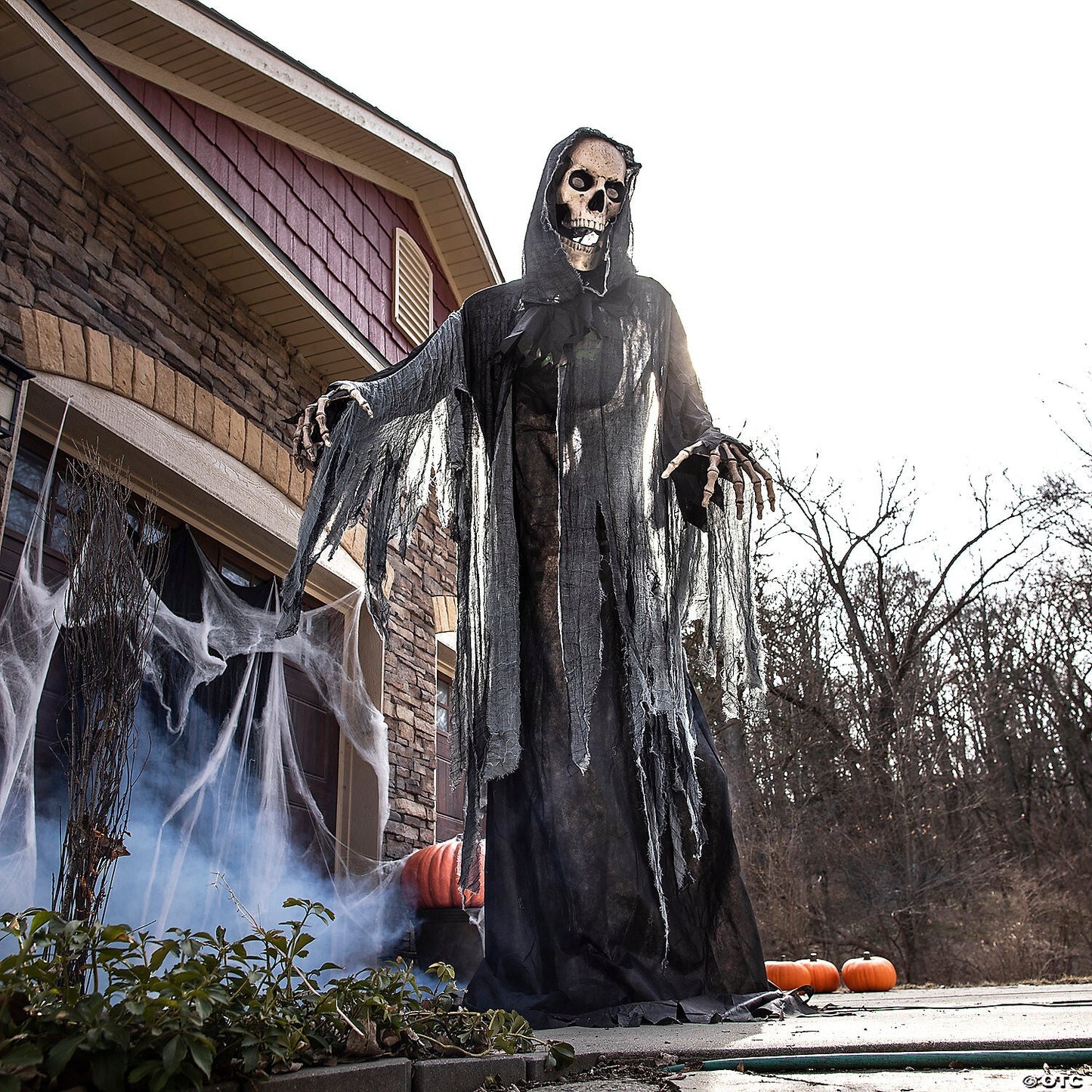 10 Ft Towering Reaper Skeleton Animatronic Halloween Haunted Prop Decor Animated