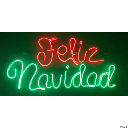 20" LED Lighted Feliz Navidad Merry Christmas Wall Decoration Home Window Lights