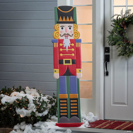 69" Giant Metal Toy Soldier Nutcracker Christmas Outdoor Decoration Porch Prop