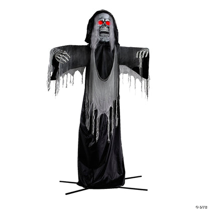 See Video! 12 Ft Body Turning Grim Reaper Animated Halloween Outdoor Haunt Prop