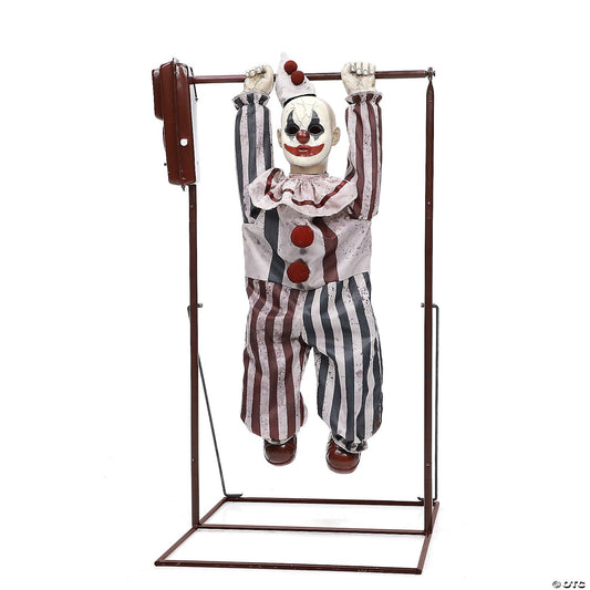Halloween Animatronic Tumbling Evil Clown Doll Circus Carnival Haunted Prop