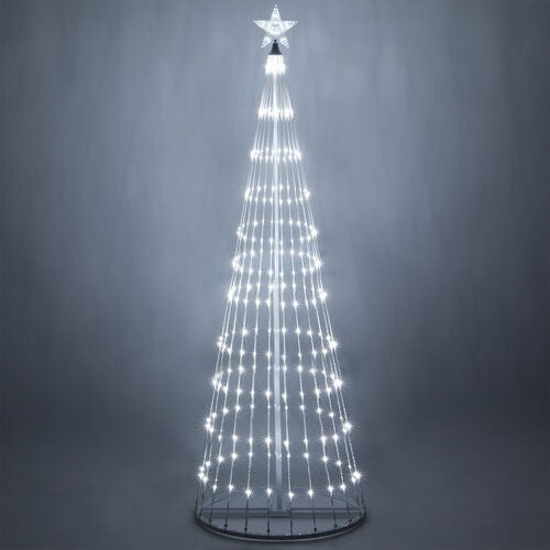 4' 6' 9' 12' Cool White Animated LightShow Cone Tree Christmas Outdoor Yard LED
