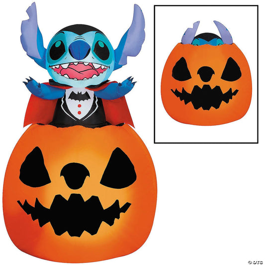 5 Ft Animated Stitch Pumpkin Pop Up Inflatable Halloween Spirit Yard Decor 2025
