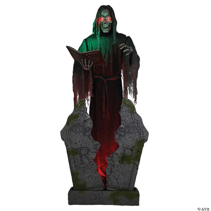 7 Ft Soul Stealer Tombstone Graveyard Animatronic Halloween Haunt Prop Animated