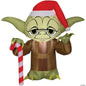 3 Ft Yoda Star Wars Candy Cane Inflatable Christmas Outdoor Yard Decoration