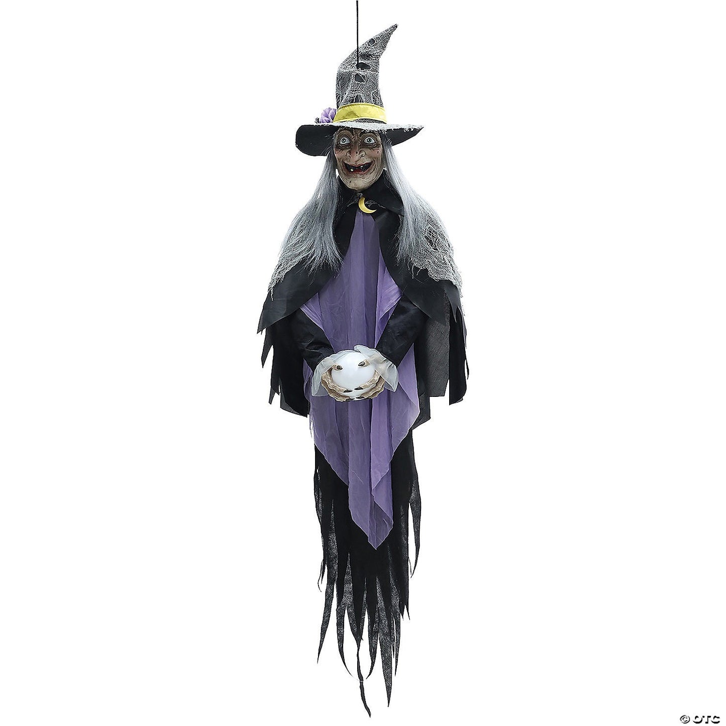 Life Size 5 Ft Witch w Crystal Ball Animated Halloween Decor Haunt Porch Prop