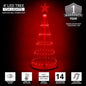 4' 6' 9' 12' Red Animated LightShow Cone Tree Christmas Outdoor Yard LED 14 Mode