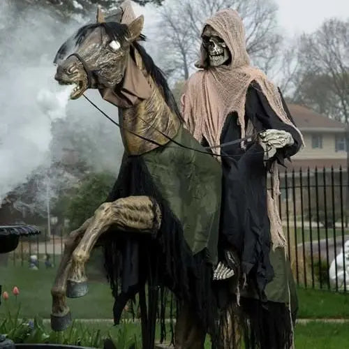 7 Ft Reapers Ride & Skeleton Horse