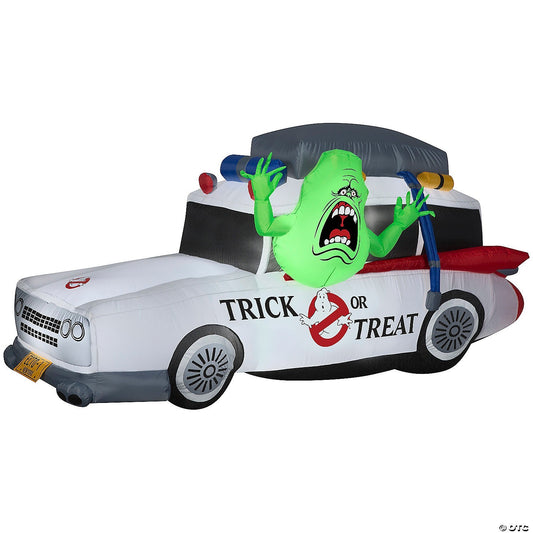 44" Ghostbusters Slimer Ecto-1 Inflatable Outdoor Halloween Yard Decor Airblown