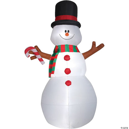 10 Ft Lighted Snowman Christmas Animated Inflatable Outdoor Yard Decoration LED