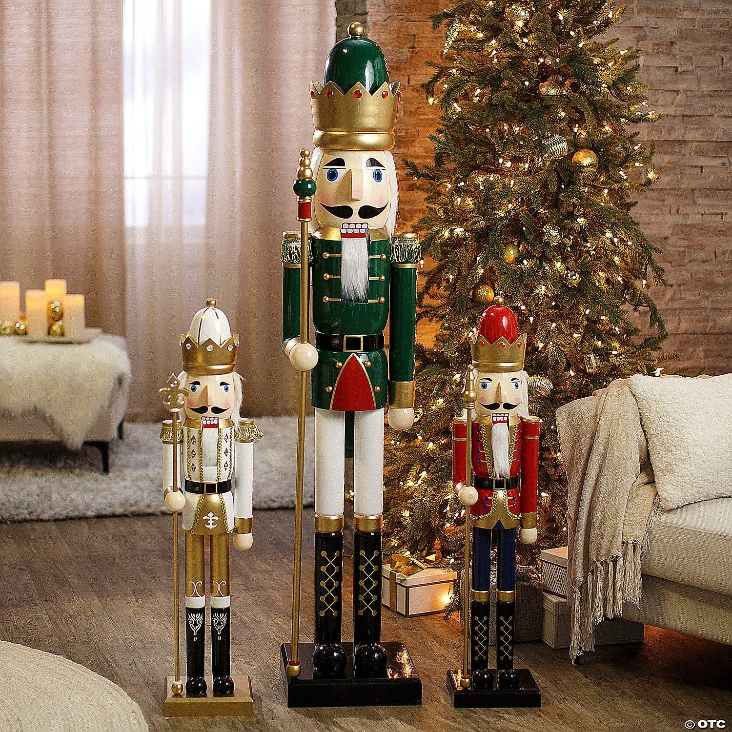 3 Ft Giant Nutcracker Toy Soldier Wood Christmas Outdoor Decoration Prop Red