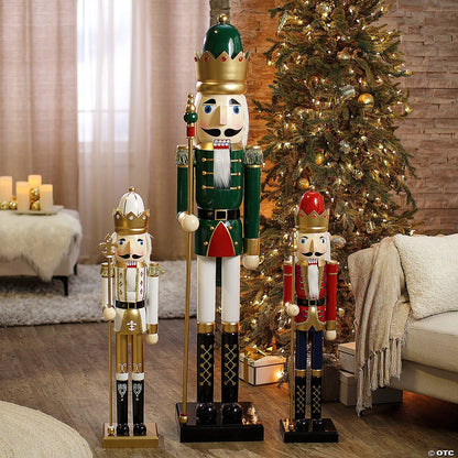3 Ft Giant Nutcracker Toy Soldier Wood Christmas Outdoor Decoration Prop Red