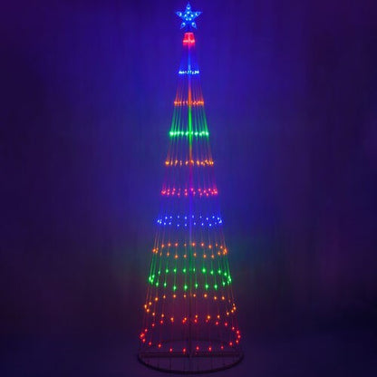 4' 6' 9' 12' Multicolor Animated LightShow Cone Tree Christmas Outdoor Yard LED