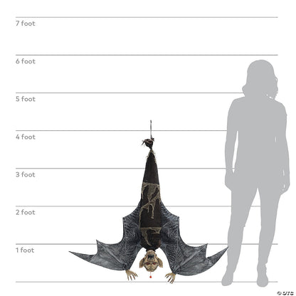 Giant 46" Hanging Vampire Bat Wings Animated Outdoor Halloween Haunt Prop Moving