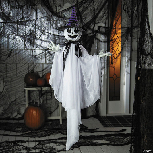 39" Animated Smiling Spirit Ghost Witch Halloween Decoration Haunt Outdoor Prop