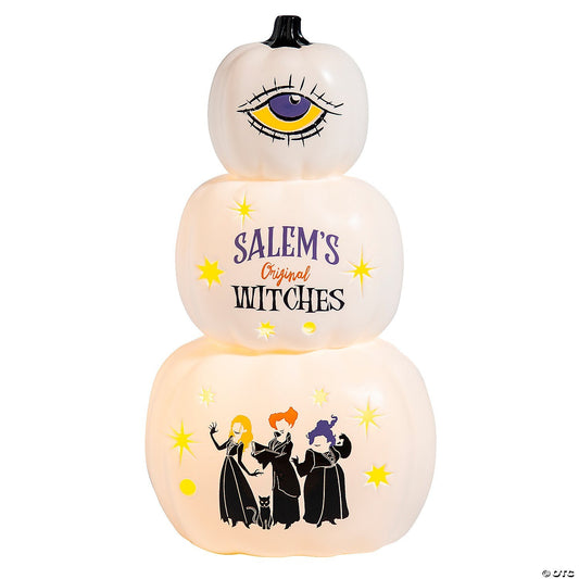 18" Hocus Pocus Lighted Stacked Pumpkins Outdoor Halloween Porch Decor Disney