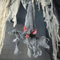 GIANT 39" Animated Screeching Gray Vampire Bat Halloween Haunted Prop Spirit