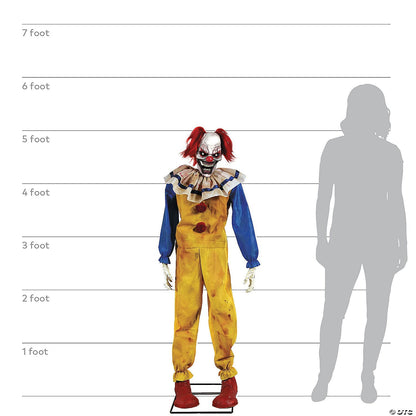 5 Ft Twitching Clown Animatronic Halloween Spirit Haunt Circus Decor Prop 2025