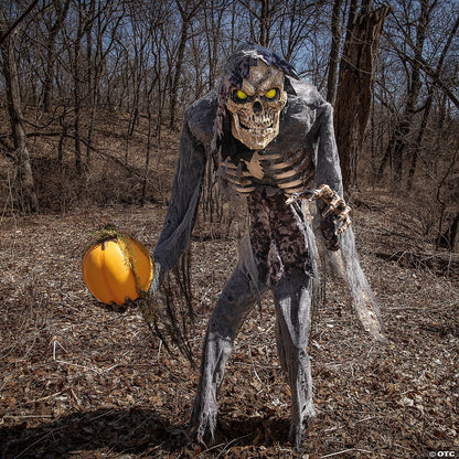 LifeSize 7 Ft Prowling Jack Skeleton Animatronic Halloween Haunted Prop Animated