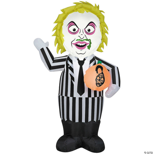 3 Ft Beetlejuice w Pumpkin Inflatable Outdoor Halloween Yard Decoration Lighted