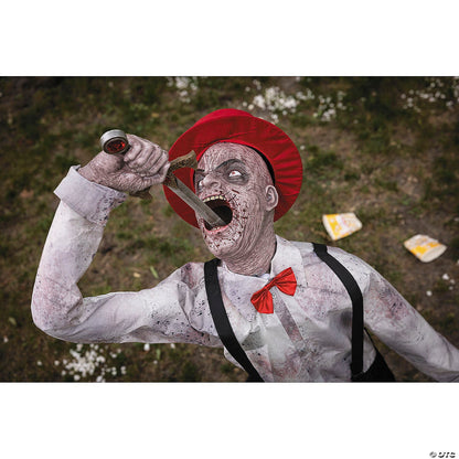 See Video LifeSize Sword Swallower Animated Halloween Haunt Prop Carnival Clown