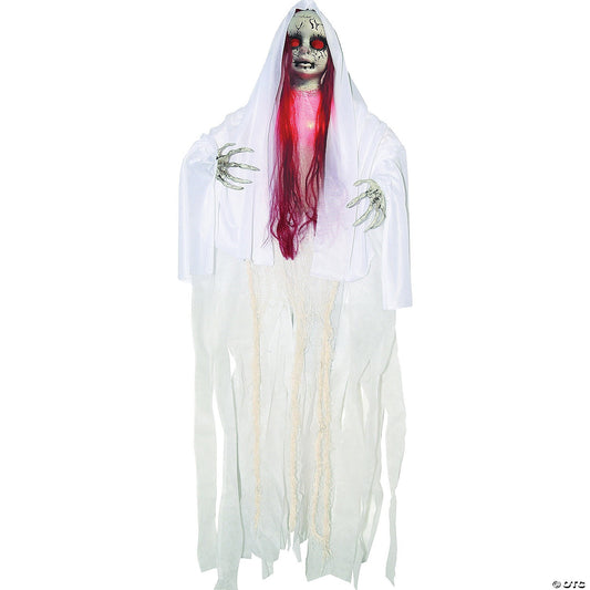 39" Haunted Ghost Doll Lighted Halloween Outdoor Decoration Prop Porch Yard Hang