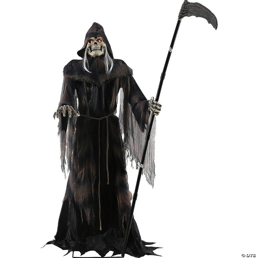 6 Ft Lunging Reaper Animatronic Halloween Spirit Haunted Graveyard Skeleton Prop