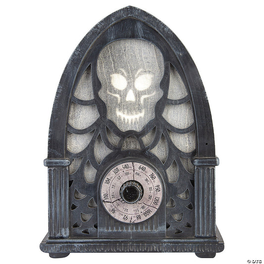 Vintage Look Animated Haunted Radio Halloween Decoration Haunted House Prop