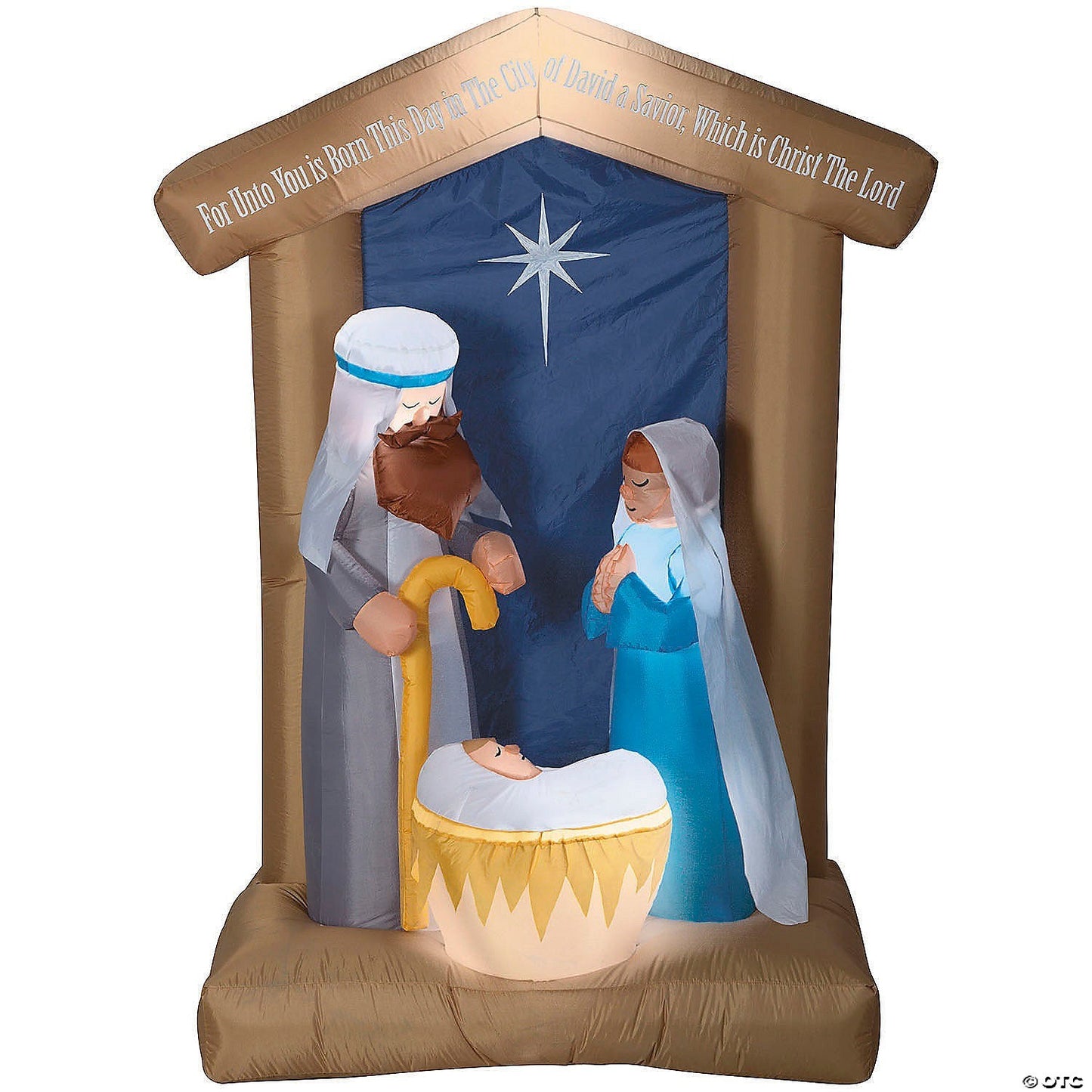 78" Tall Lighted Outdoor Christmas Nativity Scene Inflatable
