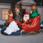 GIANT Animated Santa Sleigh Rocking Reindeer Christmas Inflatable Outdoor Decor