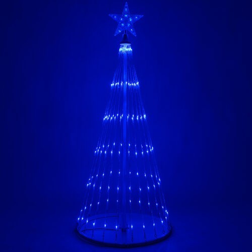 4' 6' 9' 12' Blue Animated LightShow Cone Tree Christmas Outdoor Yard LED 14 Mod