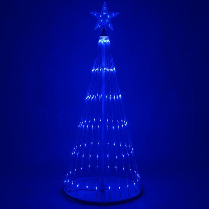 4' 6' 9' 12' Blue Animated LightShow Cone Tree Christmas Outdoor Yard LED 14 Mod