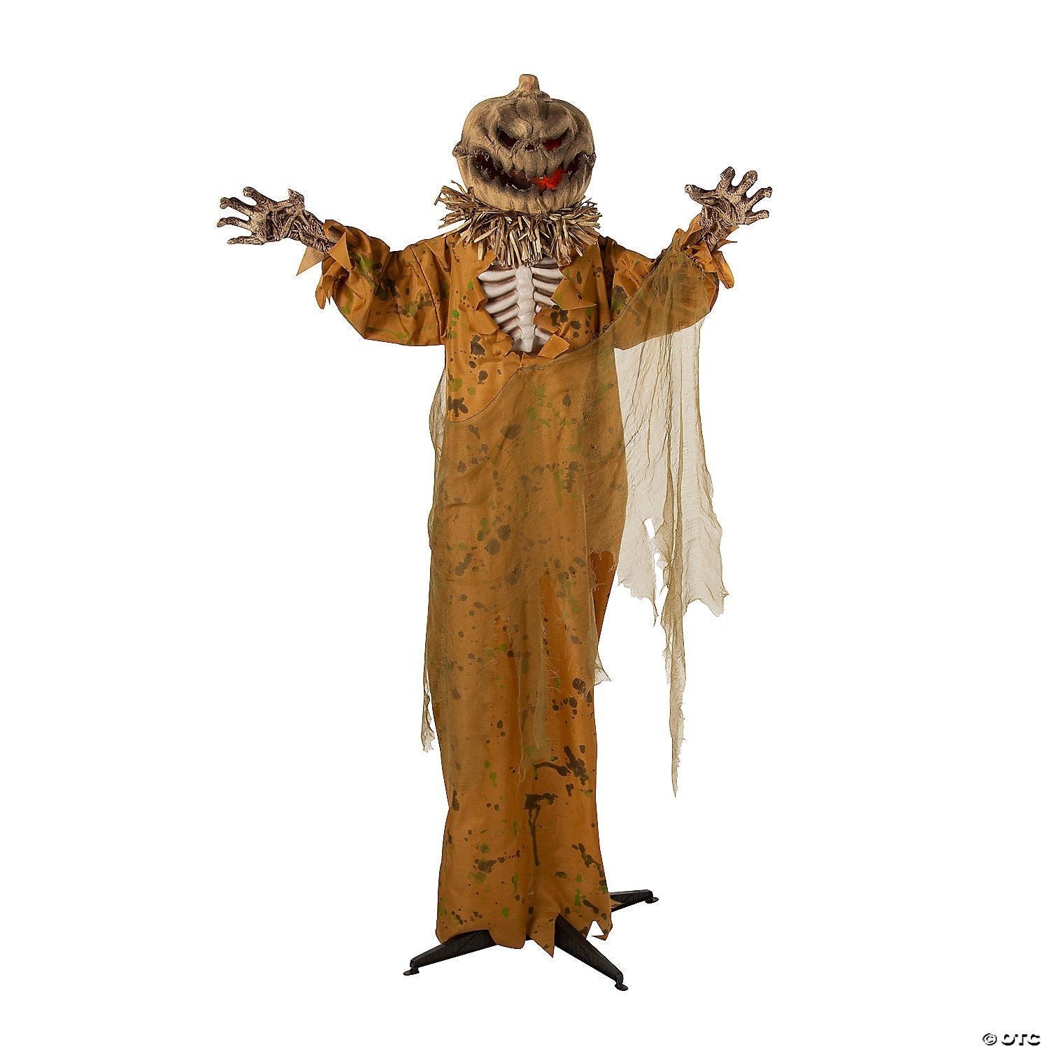 Life Size Animated Pop Up Pumpkin Scarecrow Halloween Decor Outdoor Haunted Prop