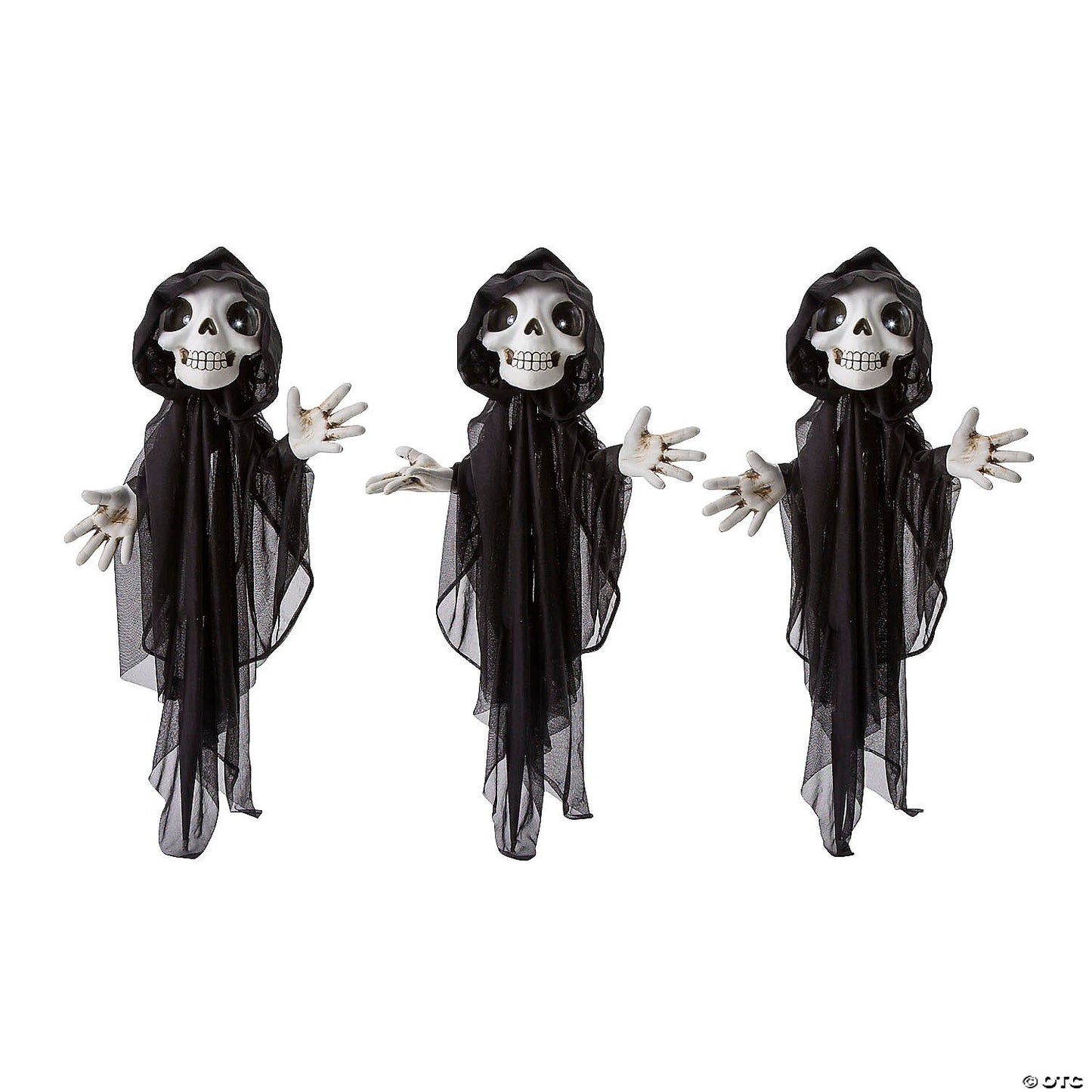 2 Ft Skeleton Reaper Yard Path Stakes Halloween Outdoor Haunt Decoration Lighted