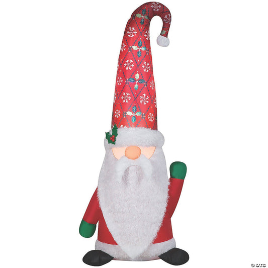 5 Ft Lighted Christmas Gnome Tomten Inflatable