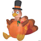 6 Ft Turkey Pumpkin Thanksgiving Outdoor Airblown Inflatable Yard Decoration