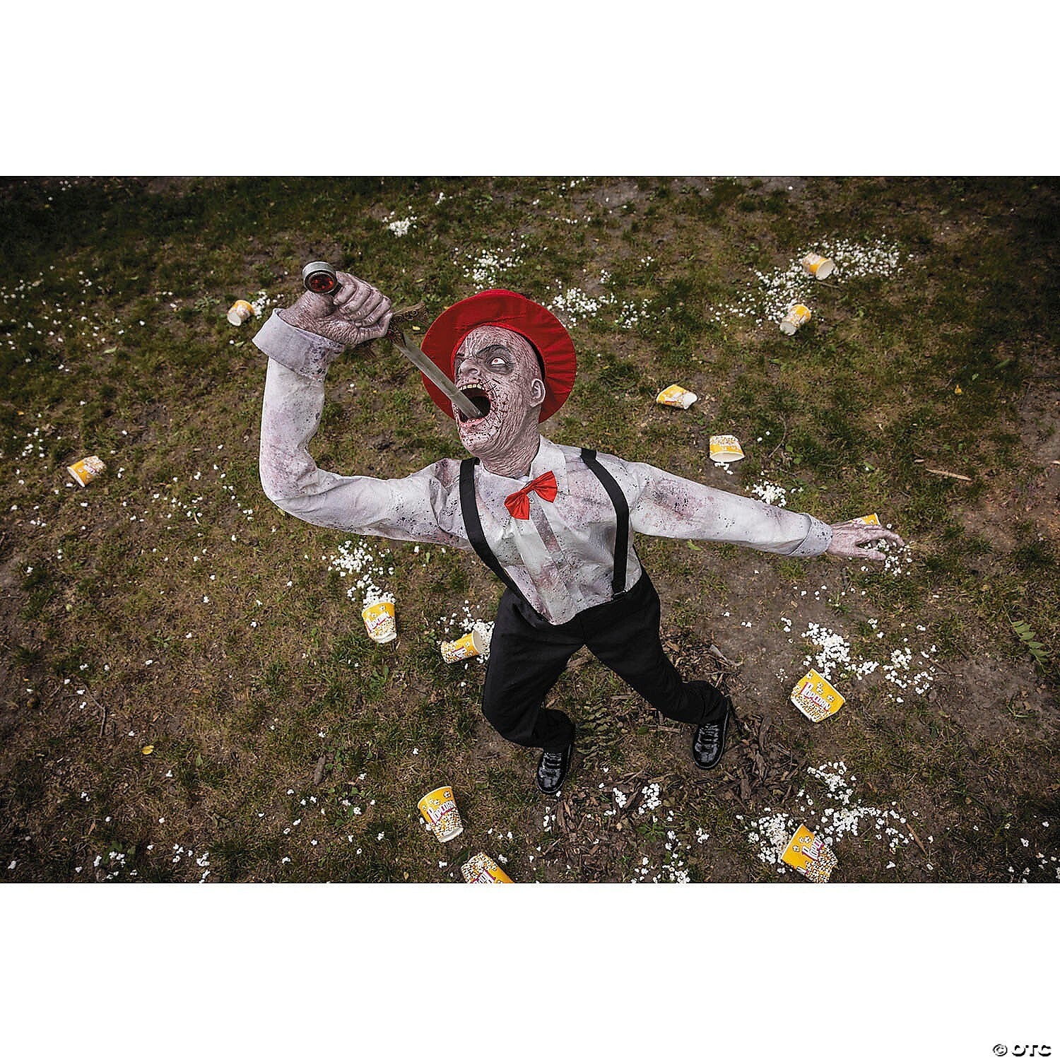 See Video LifeSize Sword Swallower Animated Halloween Haunt Prop Carnival Clown