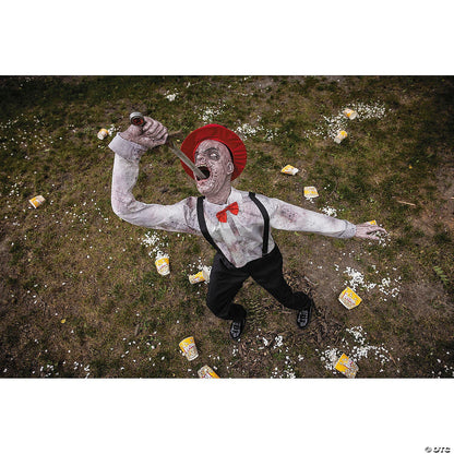 See Video LifeSize Sword Swallower Animated Halloween Haunt Prop Carnival Clown