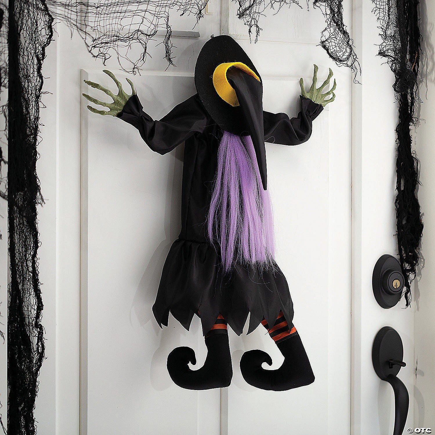 See Video! Kicking Witch Animated Halloween Decoration Outdoor Haunted Prop Door