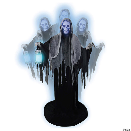 LifeSize Rising Ghost Cemetery Skeleton Animated Halloween Decoration Haunt Prop