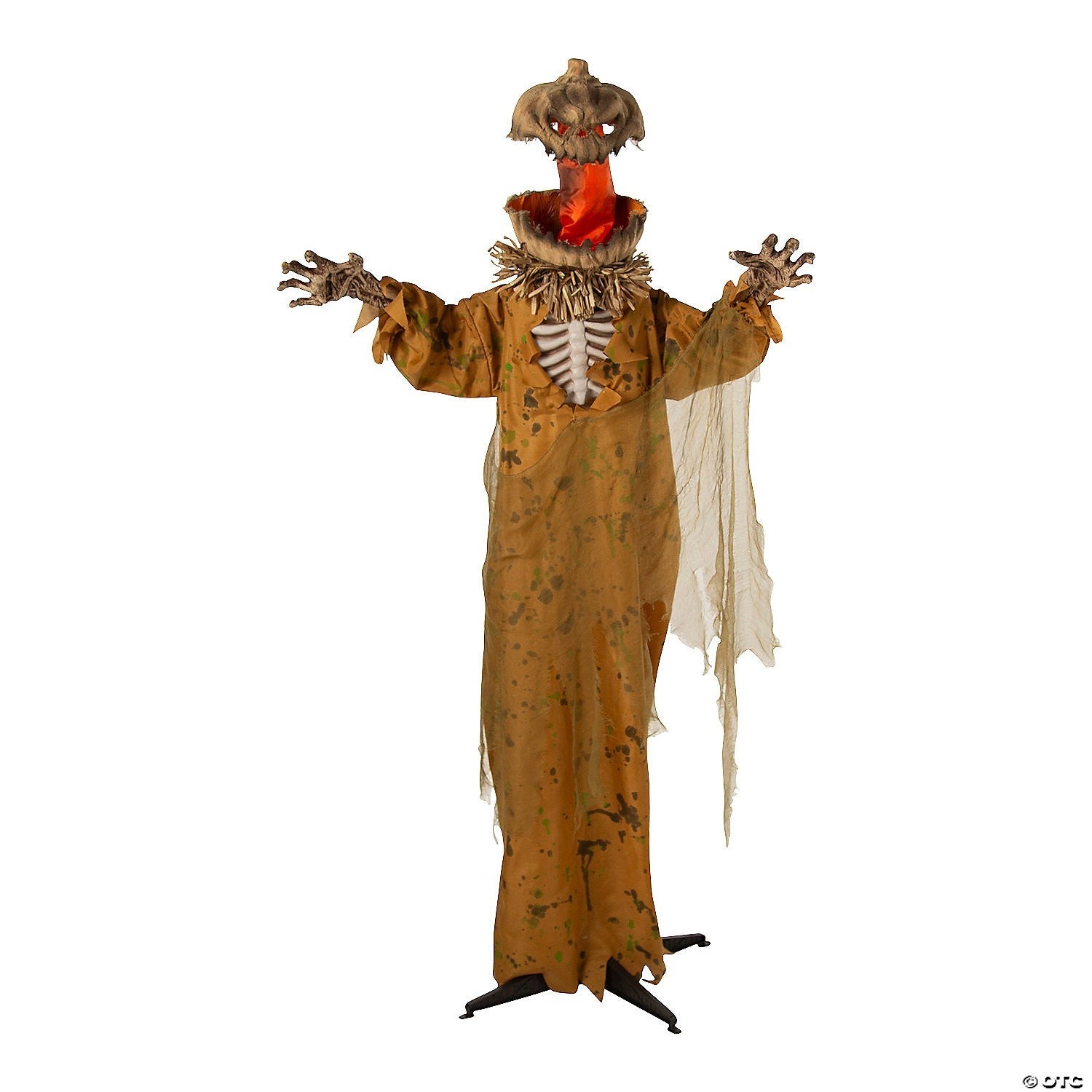 Life Size Animated Pop Up Pumpkin Scarecrow Halloween Decor Outdoor Haunted Prop