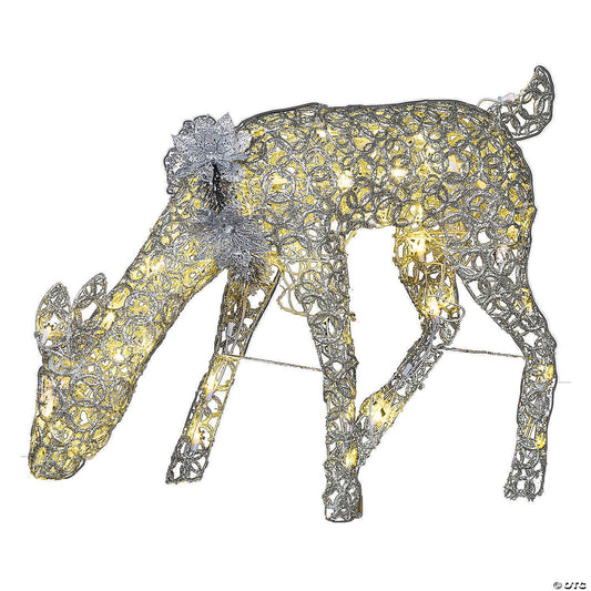 3 Ft Sparkle Rings Lighted Reindeer Christmas Outdoor Yard Decor LED Lights Prop