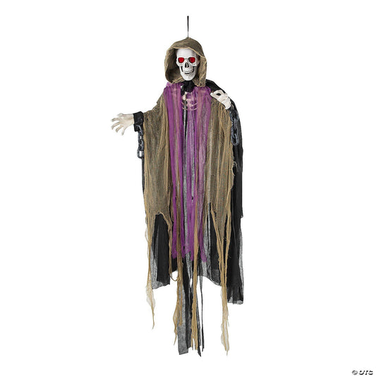 LifeSize Skeletal Reaper Animated Halloween Decoration Outdoor Haunt Yard Prop