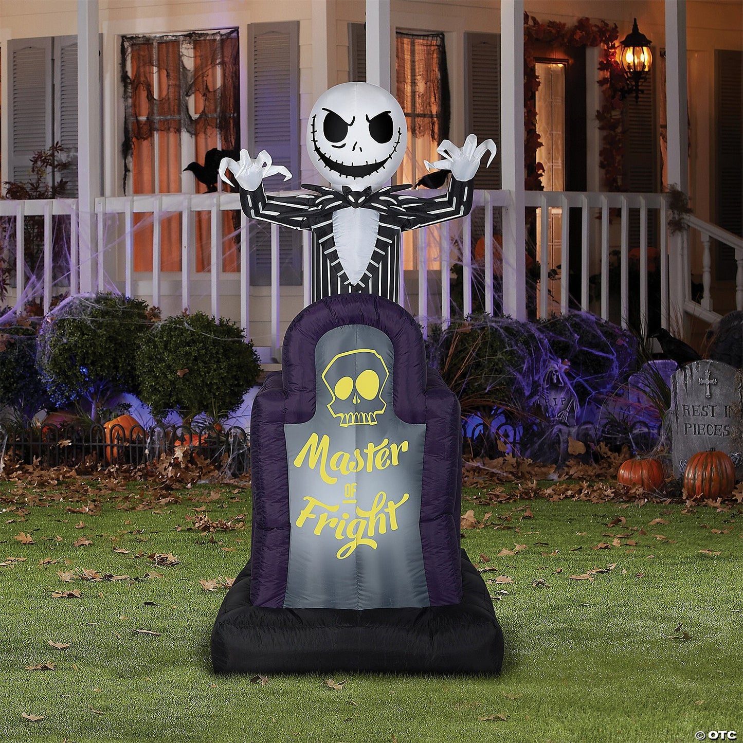 42" Jack Skellington Pop Up Animated Inflatable Outdoor Halloween Yard Decoratio