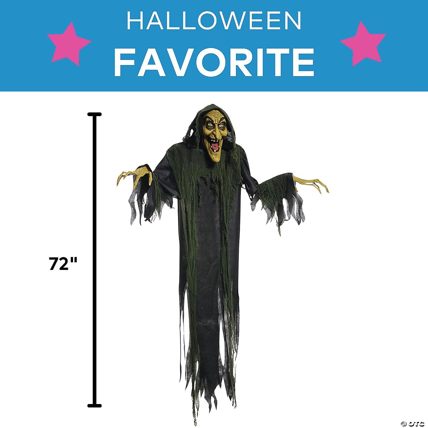6 Ft Animated Halloween Wicked Witch Decoration Outdoor Haunted Yard Prop Porch