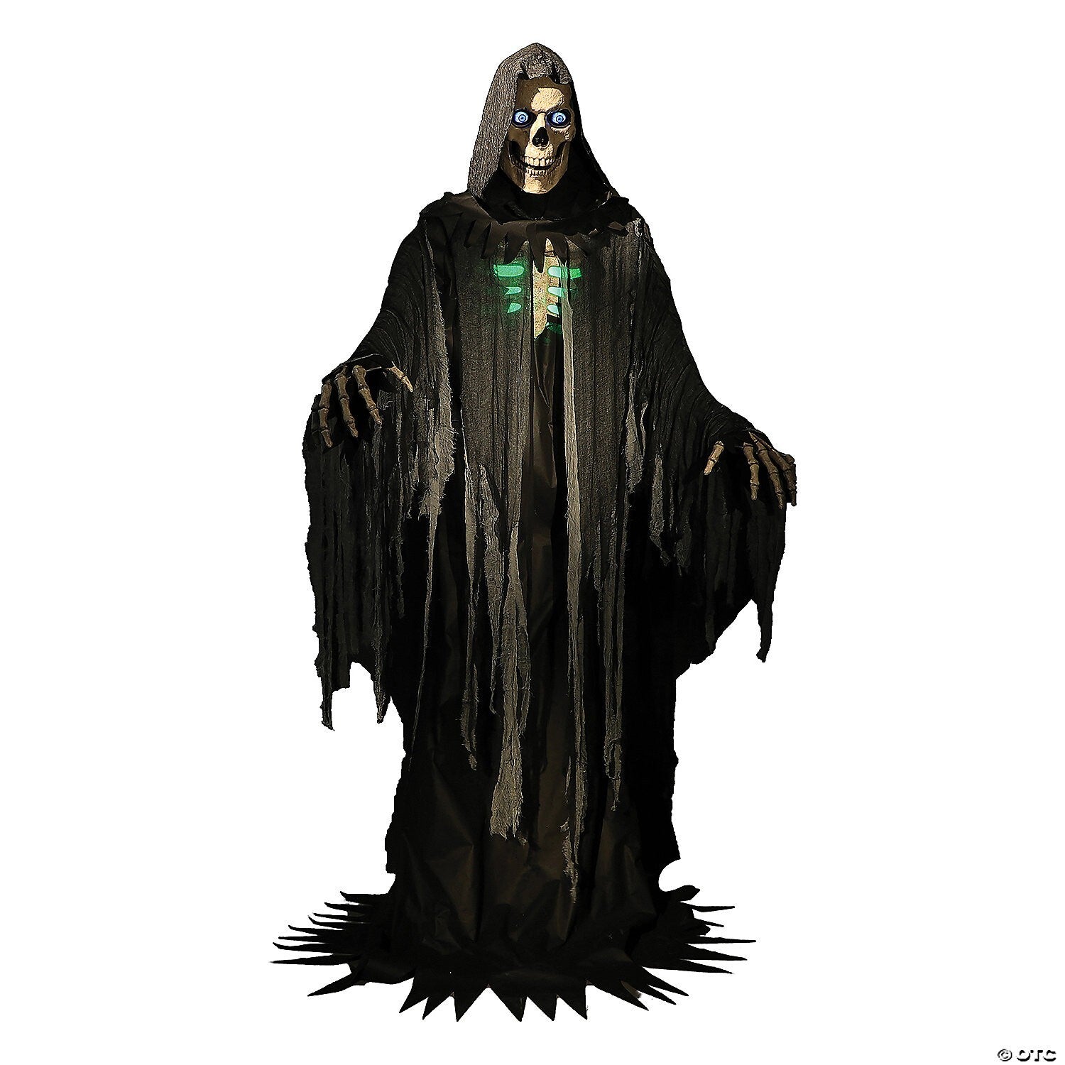10 Ft Towering Reaper Skeleton Animatronic Halloween Haunted Prop Decor Animated