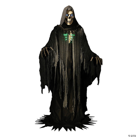 10 Ft Towering Reaper Skeleton Animatronic Halloween Haunted Prop Decor Animated