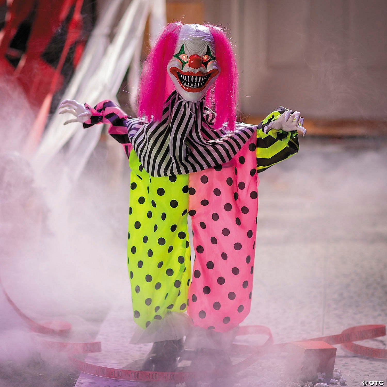 3 Ft  Animatronic Killer Clown Spirit Halloween Circus Haunt Prop Decor 2025