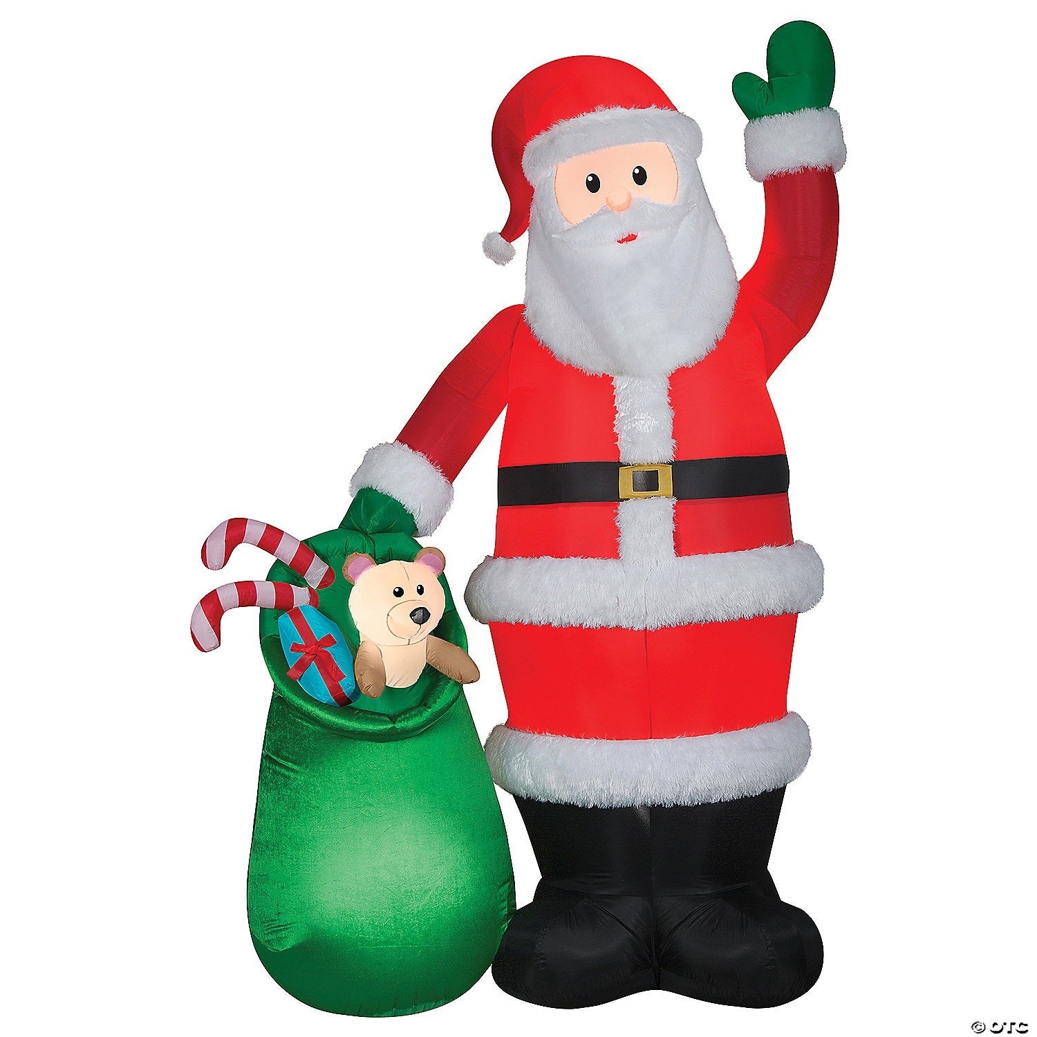 8.9 Ft Luxe Santa & Toy Bag Inflatable Christmas Outdoor Yard Decor Lights Fuzzy
