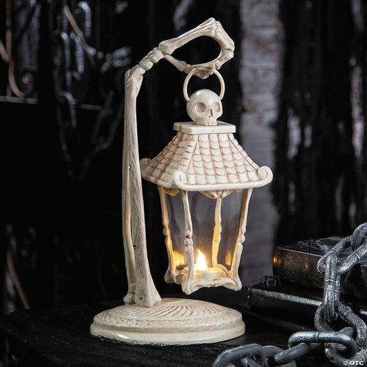 Skeleton Bone Crew Lighted Lantern Halloween Outdoor Decoration Haunt Light Prop